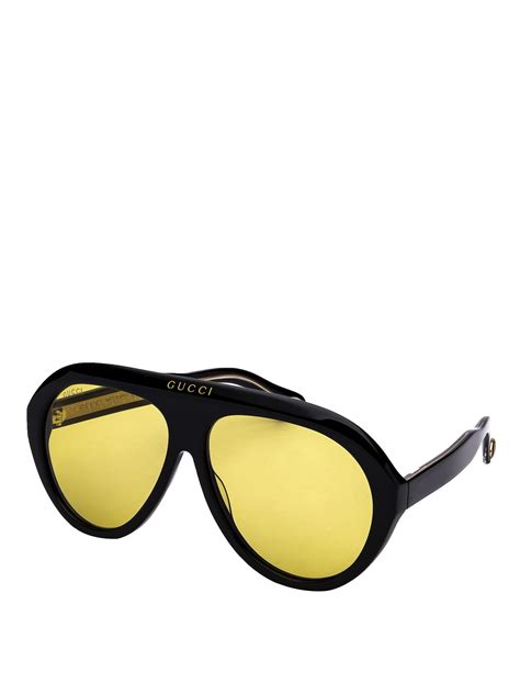 gucci sunglasses yellow|gucci sunglasses with yellow lenses.